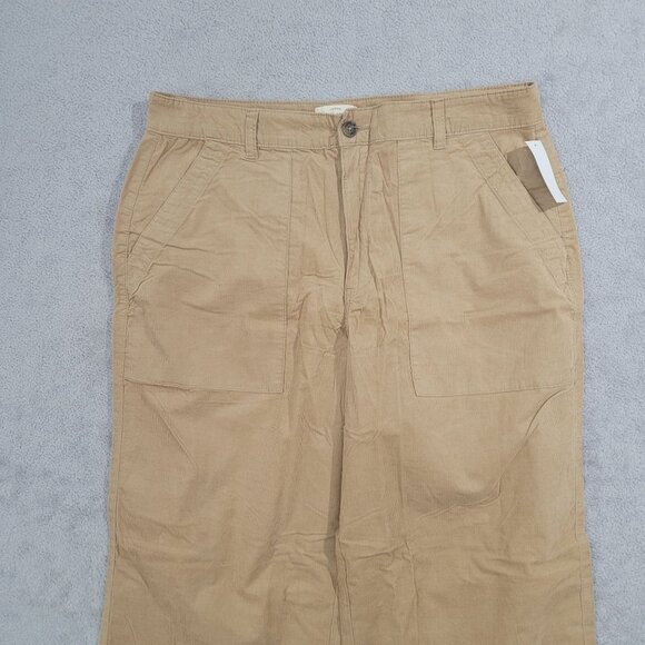 NEW Weatherproof Vintage Corduroy Womens 14 Tan Wide-Leg Pants // 26PT - Picture 7 of 10